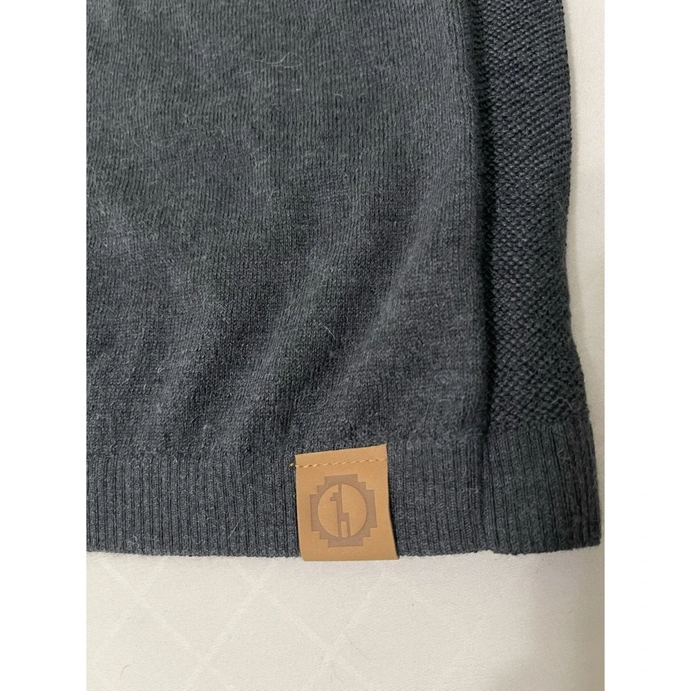PAKA Mens Sweater XL Blue Royal Alpaca Blend Handmade Pullover Knit Crewneck - Picture 2 of 6